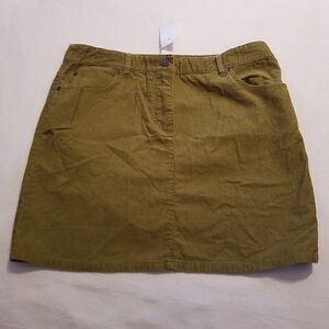 J. Crew women's size 8 olive corduroy skirt NWT
